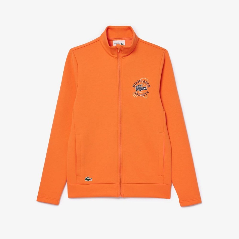 Men's Lacoste Miami Open Edition Tennis Sweatshirt Orange | LKF605123