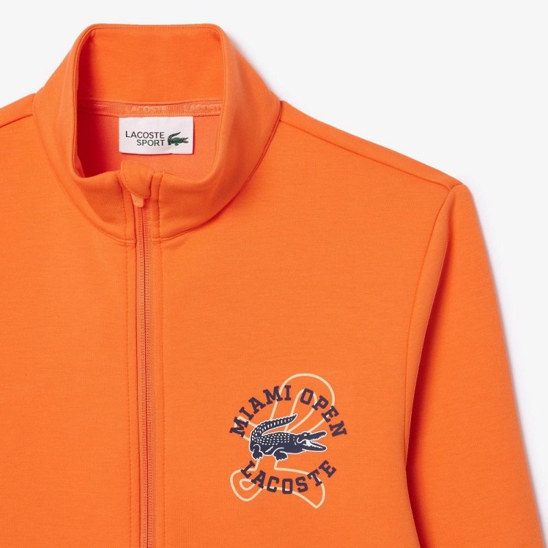 Men's Lacoste Miami Open Edition Tennis Sweatshirt Orange | LKF605123