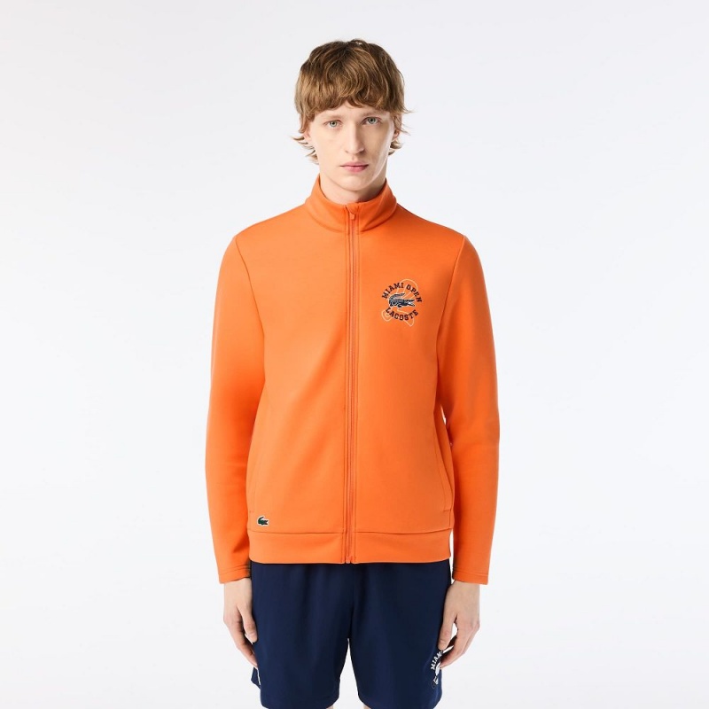 Men\'s Lacoste Miami Open Edition Tennis Sweatshirt Orange | LKF605123