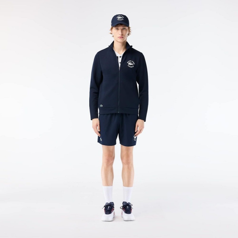 Men's Lacoste Miami Open Edition Tennis Sweatshirt Navy Blue | YIP548297