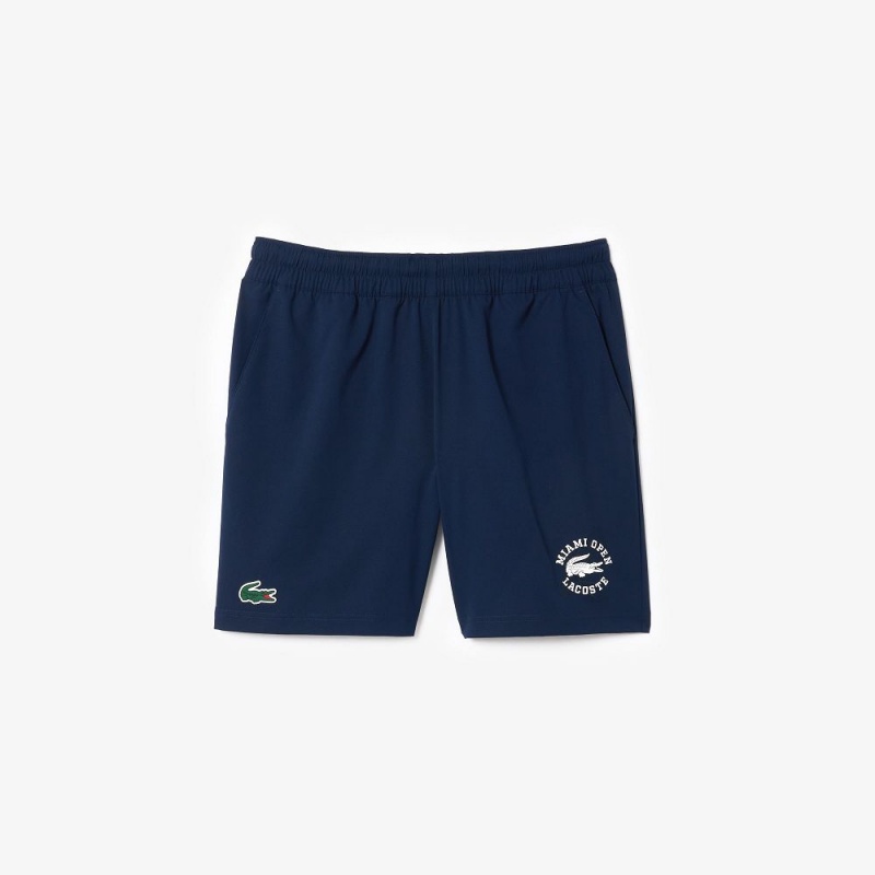 Men's Lacoste Miami Open Edition Tennis Shorts Navy Blue | NQY632845