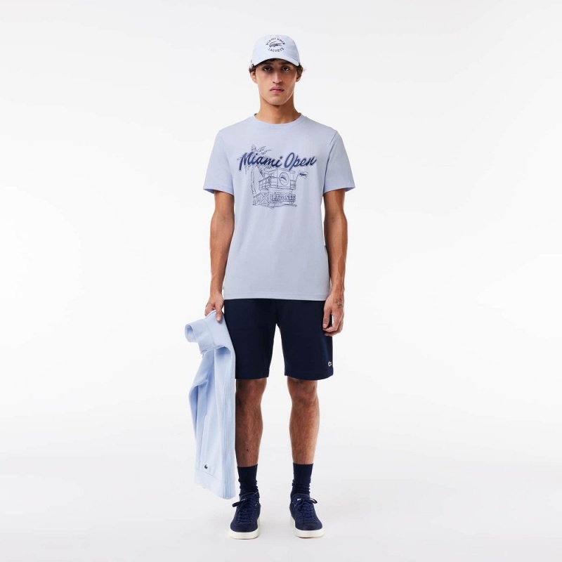 Men's Lacoste Miami Open Edition Ultra-Dry Tennis T-Shirt Phoenix blue | RPI523671