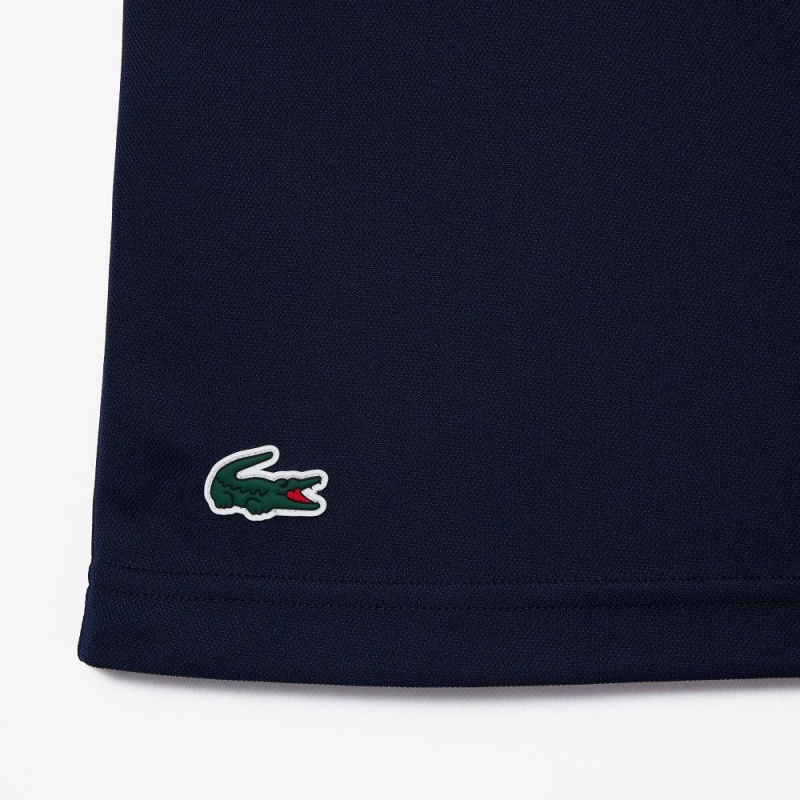 Men's Lacoste Miami Open Edition Ultra-Dry Piqué Polo Shirts Navy Blue | BTS659217