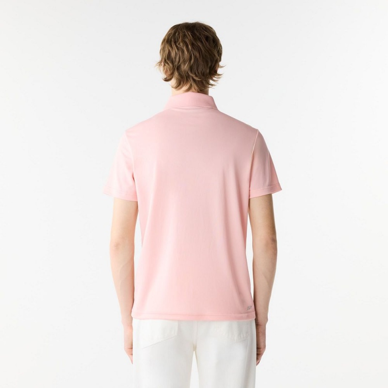 Men's Lacoste Miami Open Edition Ultra-Dry Piqué Polo Shirts Waterlily Pink | TJR109826