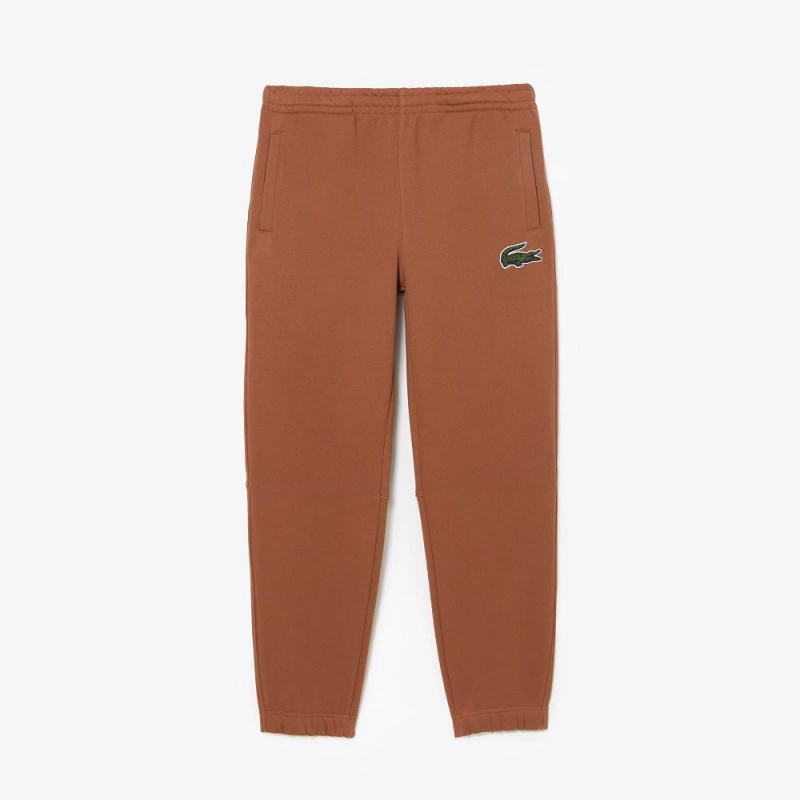 Men's Lacoste Organic Cotton Fleece Sweatpants Light Brown | MOW236048