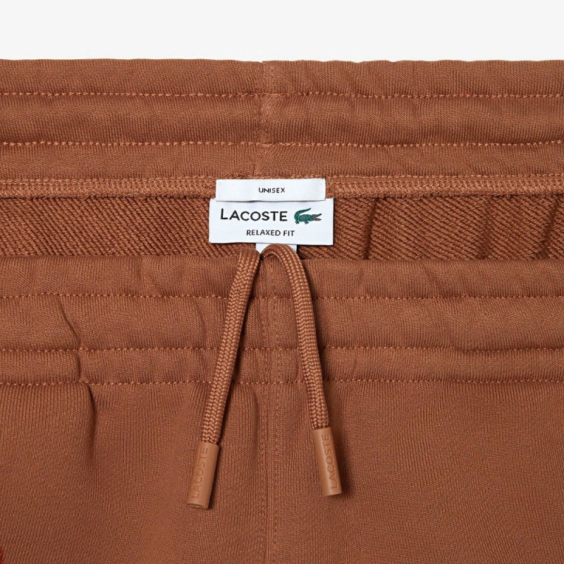 Men's Lacoste Organic Cotton Fleece Sweatpants Light Brown | MOW236048