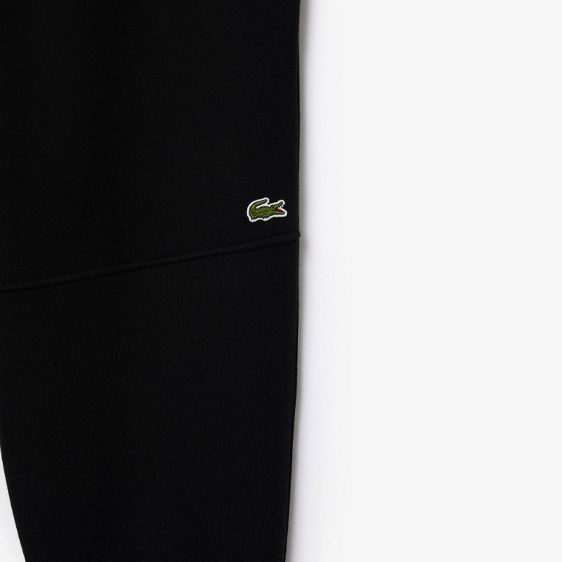 Men's Lacoste Organic Cotton Fleece Sweatpants Black | PVR845269