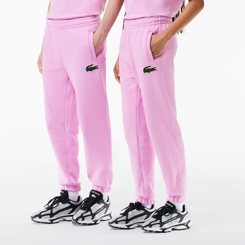 Men's Lacoste Organic Cotton Fleece Sweatpants Pink | DKU715948