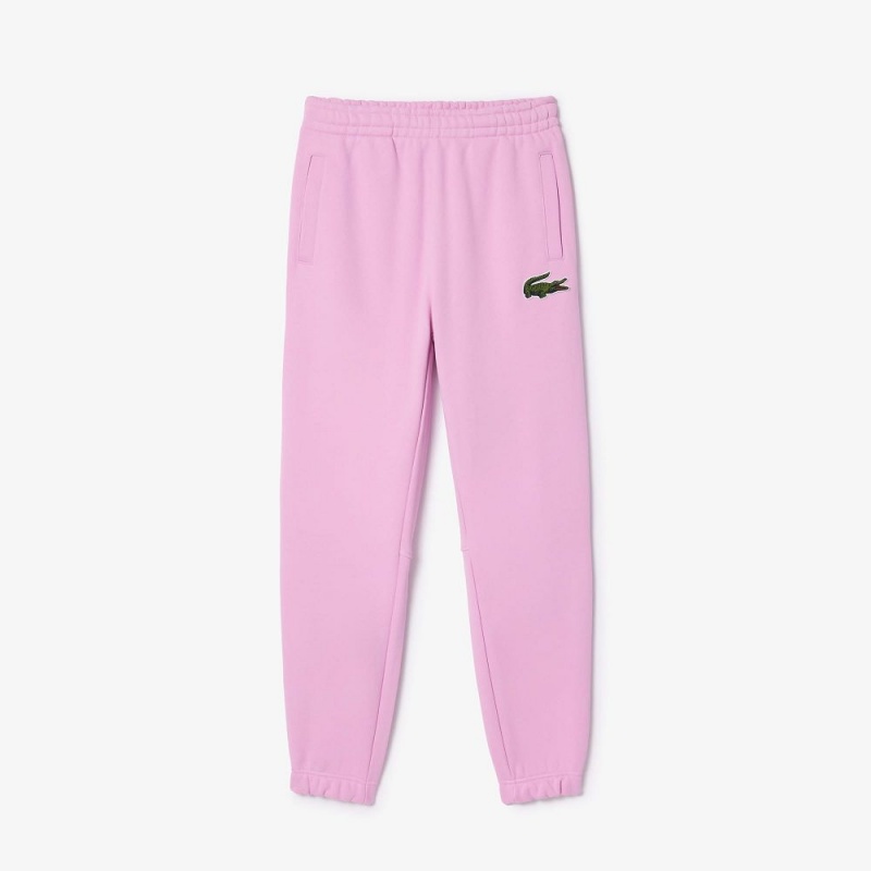 Men's Lacoste Organic Cotton Fleece Sweatpants Pink | DKU715948