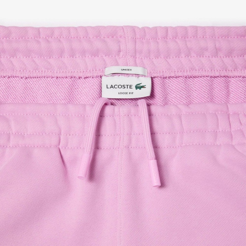 Men's Lacoste Organic Cotton Fleece Sweatpants Pink | DKU715948