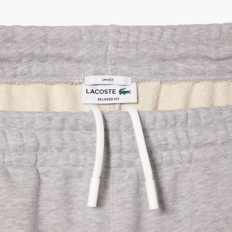 Men's Lacoste Organic Cotton Fleece Sweatpants Grey Chine | NRK907812