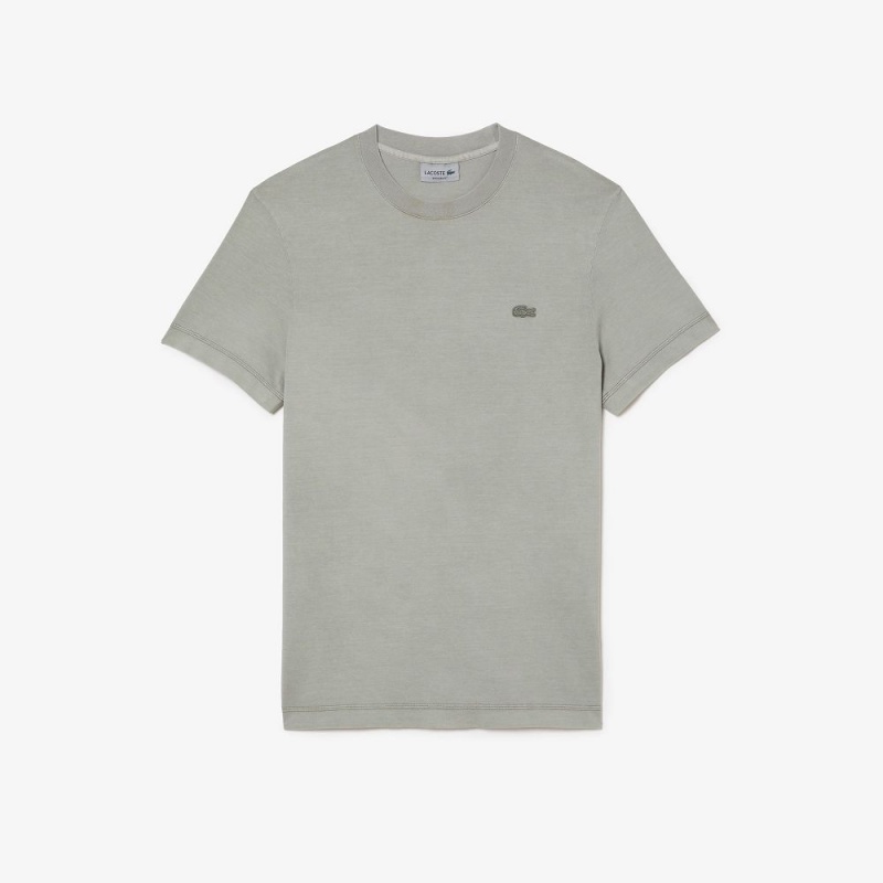 Men's Lacoste Organic Cotton Natural Dye T-Shirt Light Green | BMN762481