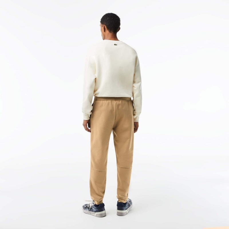 Men's Lacoste Organic Cotton Sweatpants Beige | QBK592087