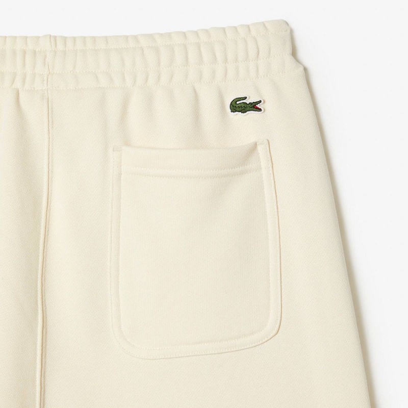 Men's Lacoste Organic Cotton Sweatpants Cream | STM782351