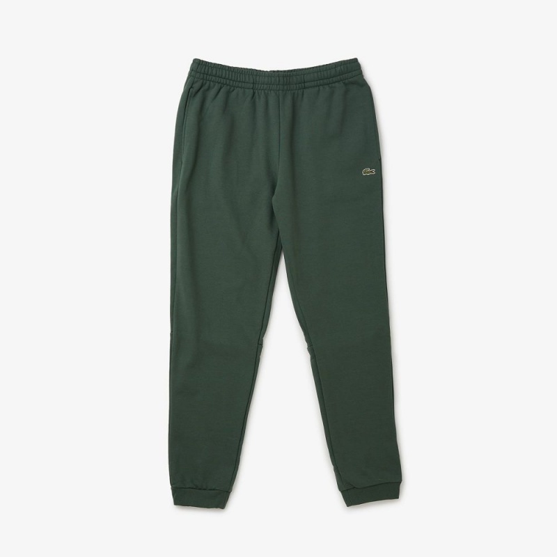 Men\'s Lacoste Organic Cotton Sweatpants Dark Green | FAI429865