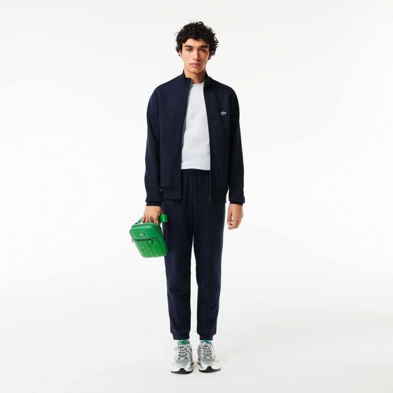 Men's Lacoste Organic Cotton Sweatpants Navy Blue | LMC932807