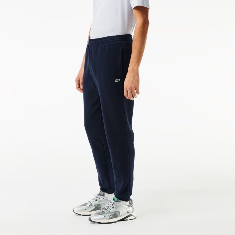 Men's Lacoste Organic Cotton Sweatpants Navy Blue | LMC932807