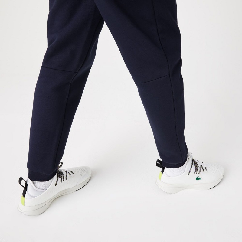 Men's Lacoste Organic Cotton Sweatpants Navy Blue | LMC932807