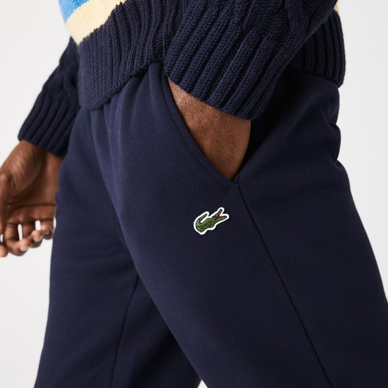 Men's Lacoste Organic Cotton Sweatpants Navy Blue | LMC932807