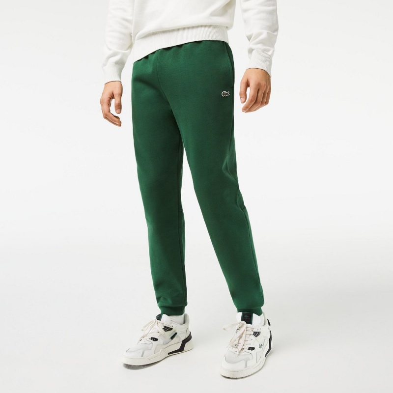 Men's Lacoste Organic Cotton Sweatpants Pine green | QHF084165