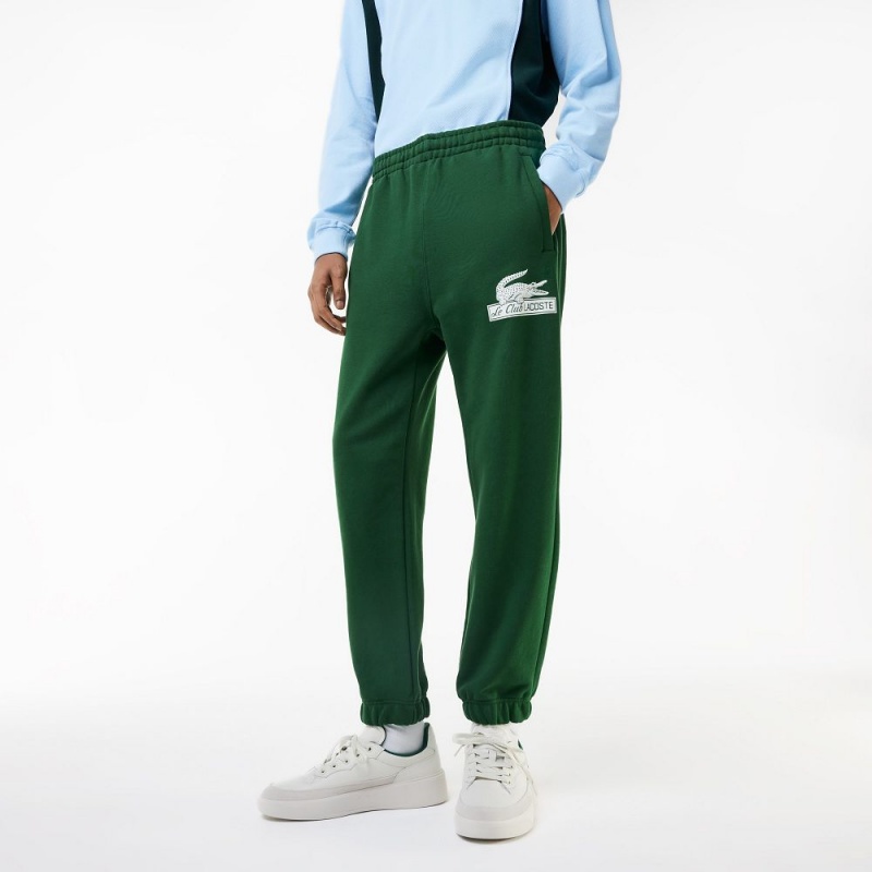 Men's Lacoste Organic Cotton Sweatpants Pine green | LOK609581