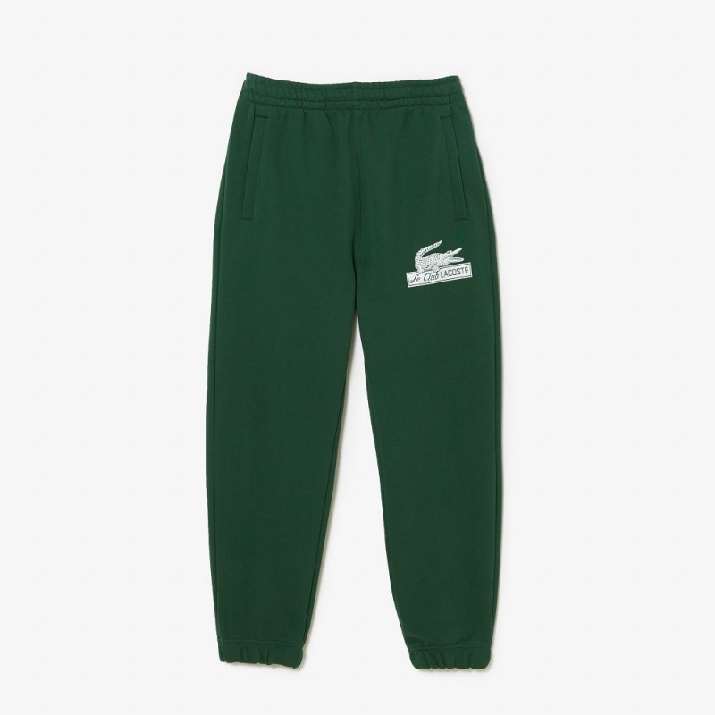 Men's Lacoste Organic Cotton Sweatpants Pine green | LOK609581