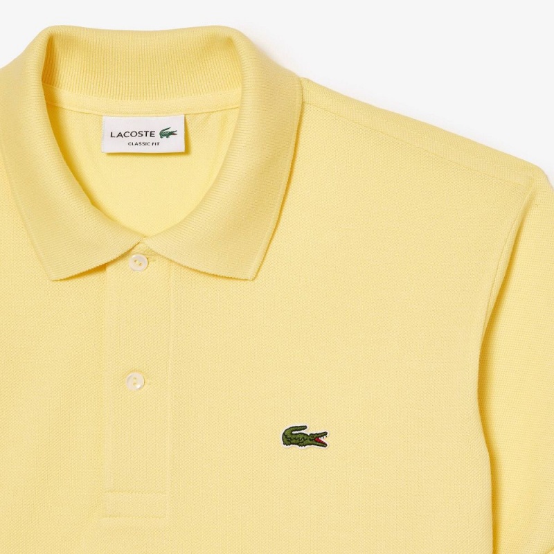 Men's Lacoste Original L.12.12 Petit Piqué Cotton Polo Shirts Pastel yellow | FYM194073