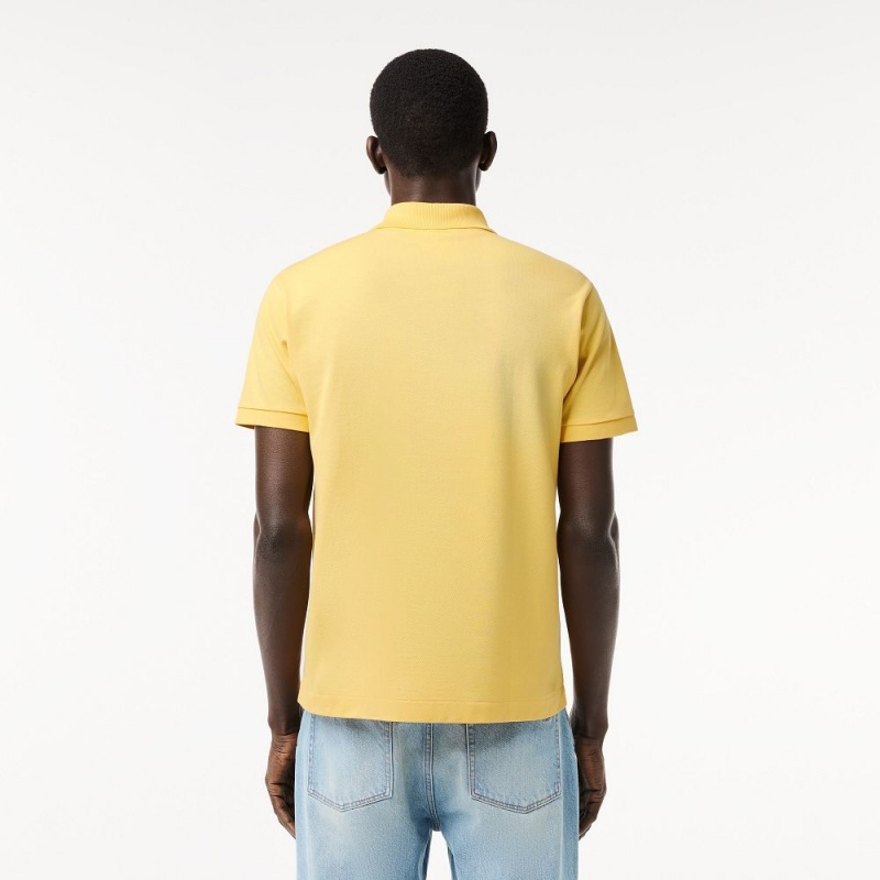 Men's Lacoste Original L.12.12 Petit Piqué Cotton Polo Shirts Cornsilk yellow | ELR243107