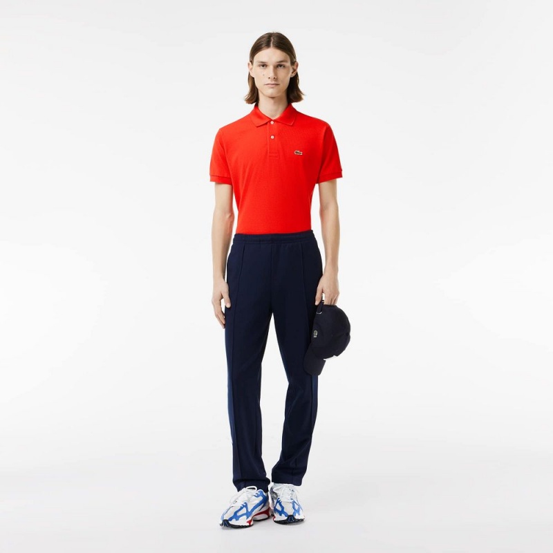 Men's Lacoste Original L.12.12 Petit Piqué Cotton Polo Shirts Red currant | RBG154329