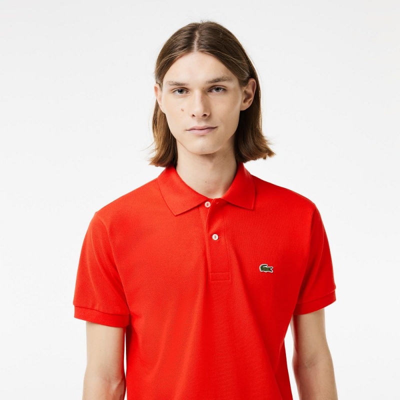 Men's Lacoste Original L.12.12 Petit Piqué Cotton Polo Shirts Red currant | RBG154329