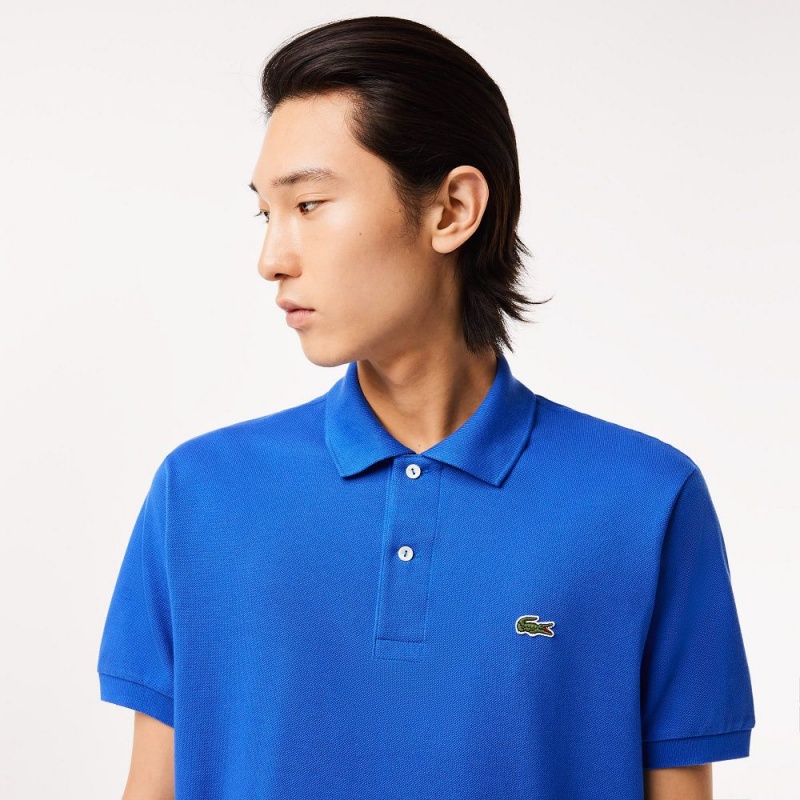 Men's Lacoste Original L.12.12 Petit Piqué Cotton Polo Shirts Ladigue blue | AJD268453