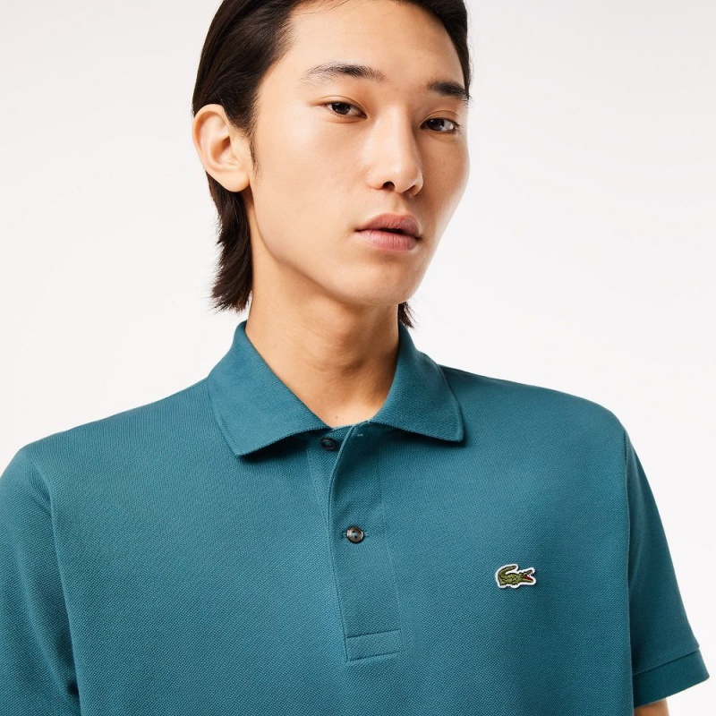 Men's Lacoste Original L.12.12 Petit Piqué Cotton Polo Shirts Hydro blue | IDP032576