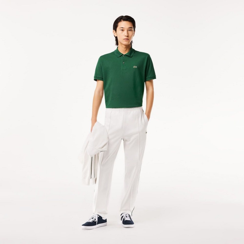 Men's Lacoste Original L.12.12 Petit Piqué Cotton Polo Shirts Pine green | DSK268095