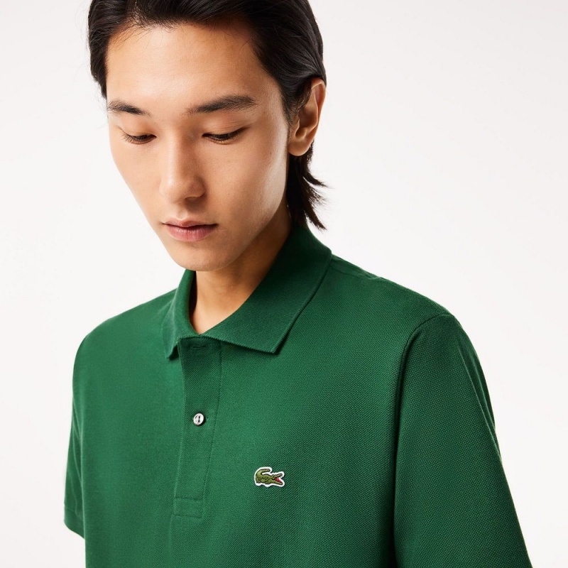 Men's Lacoste Original L.12.12 Petit Piqué Cotton Polo Shirts Pine green | DSK268095