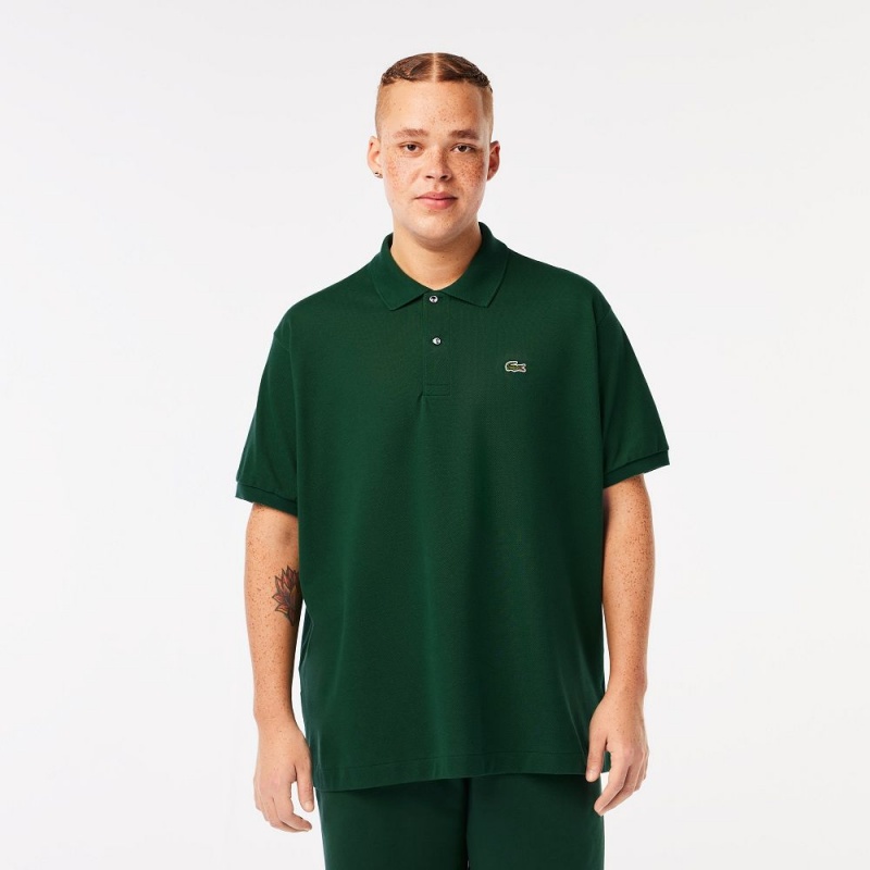 Men's Lacoste Original L.12.12 Petit Piqué Cotton Polo Shirts Pine green | DSK268095