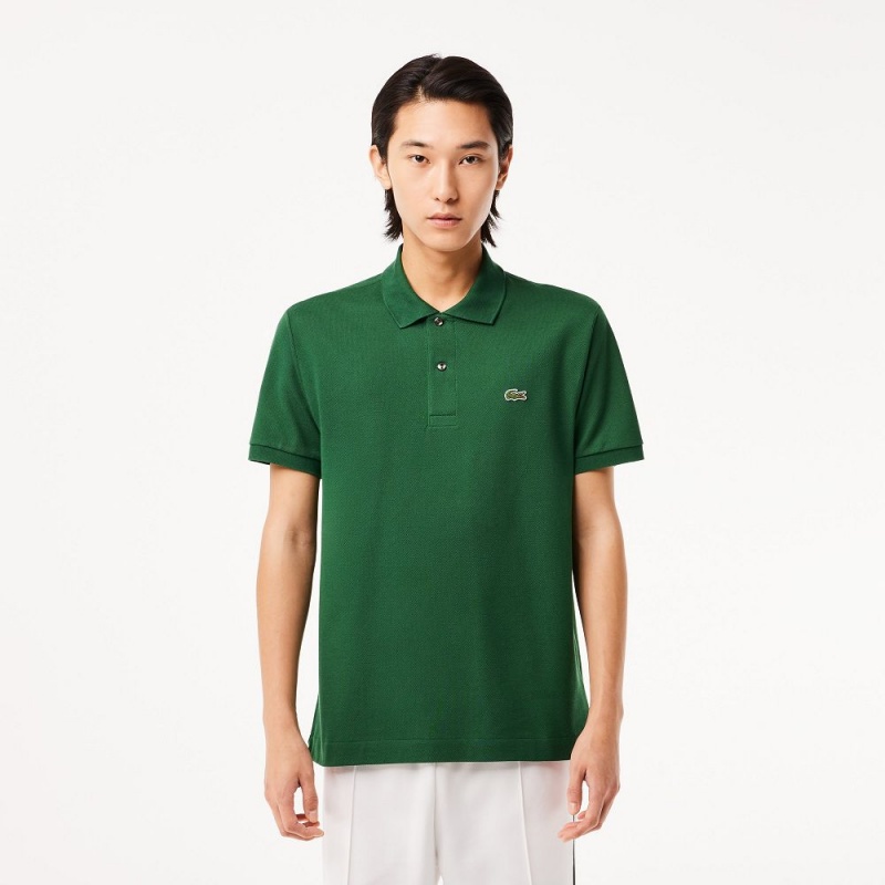 Men\'s Lacoste Original L.12.12 Petit Piqué Cotton Polo Shirts Pine green | DSK268095