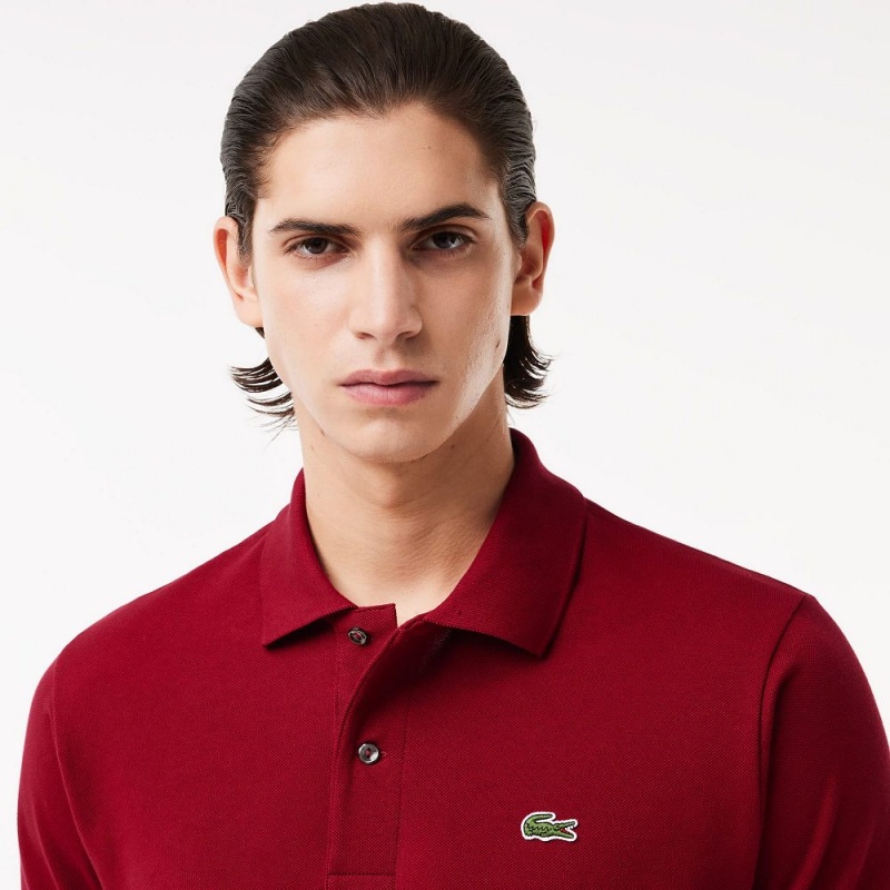 Men's Lacoste Original L.12.12 Petit Piqué Cotton Polo Shirts Bordeaux | CBQ501298