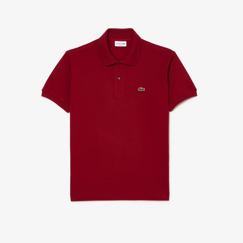 Men's Lacoste Original L.12.12 Petit Piqué Cotton Polo Shirts Bordeaux | CBQ501298