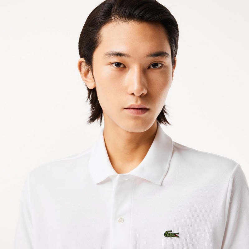 Men's Lacoste Original L.12.12 Petit Piqué Cotton Polo Shirts White | XOK145062