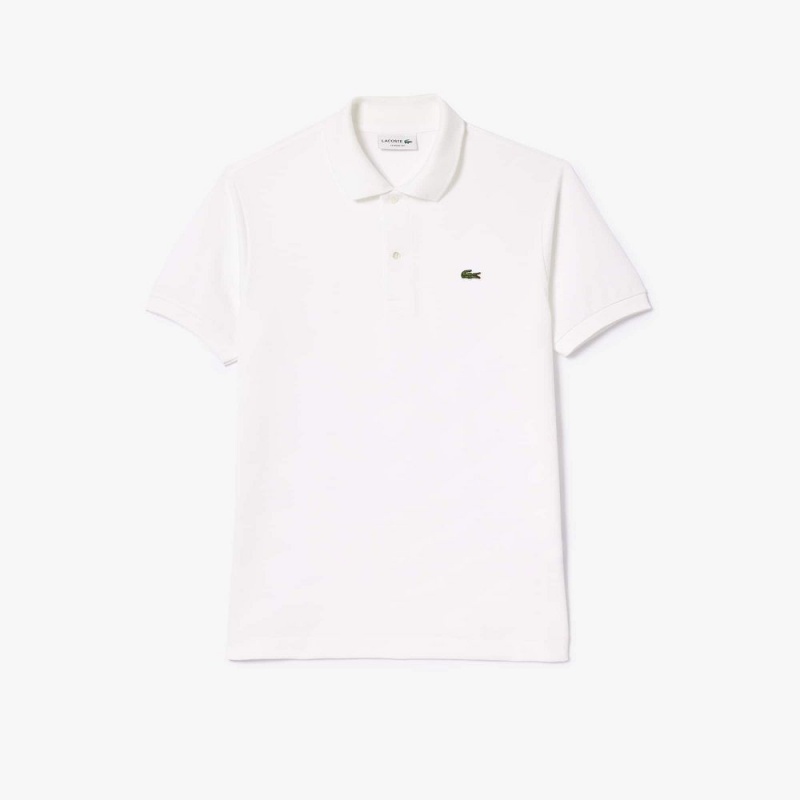 Men's Lacoste Original L.12.12 Petit Piqué Cotton Polo Shirts White | XOK145062