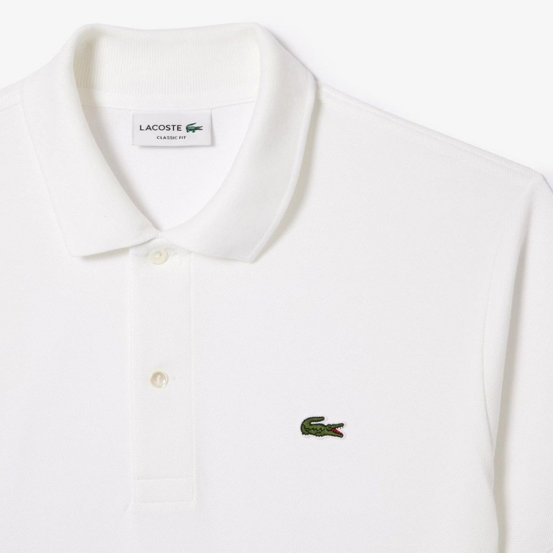 Men's Lacoste Original L.12.12 Petit Piqué Cotton Polo Shirts White | XOK145062