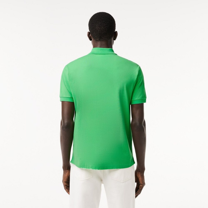 Men's Lacoste Original L.12.12 Petit Piqué Cotton Polo Shirts Green | YNK859246