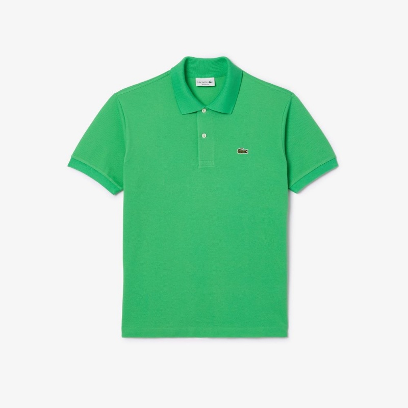 Men's Lacoste Original L.12.12 Petit Piqué Cotton Polo Shirts Green | YNK859246