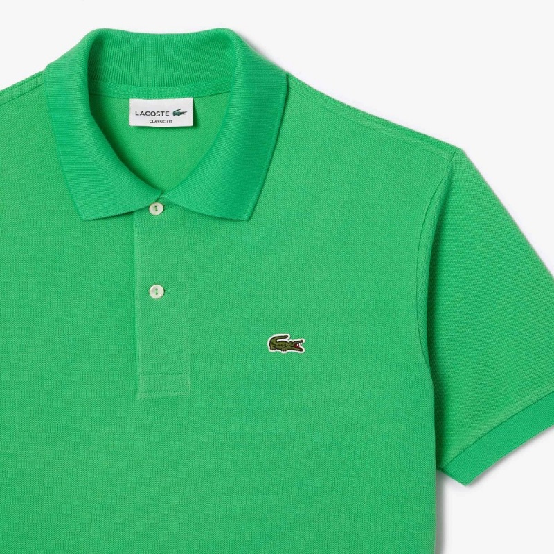 Men's Lacoste Original L.12.12 Petit Piqué Cotton Polo Shirts Green | YNK859246