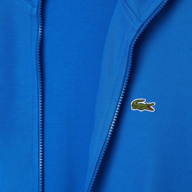 Men's Lacoste Paris Piqué Track Jackets Blue | DUR467258