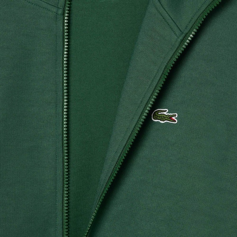 Men's Lacoste Paris Piqué Track Jackets Pine green | YDQ468795