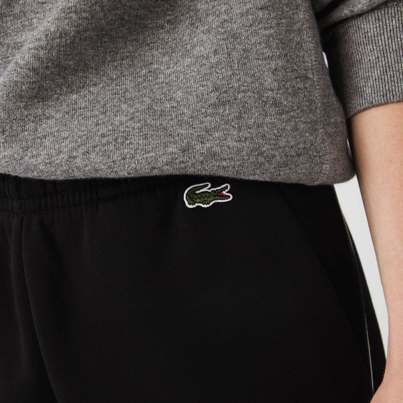 Men's Lacoste Printed Bands Sweatpants Black | PZS371962