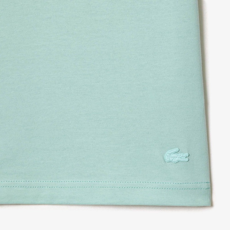 Men's Lacoste Printed Heavy Cotton Jersey T-Shirt Mint | SYN389750