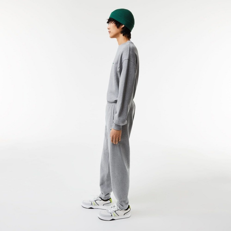 Men's Lacoste Printed Sweatpants Grey Chine | GNR084256