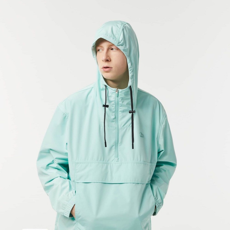 Men's Lacoste Pull-Over Jackets Mint | SLP530729